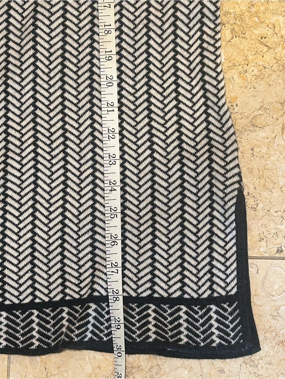 Margaret O'Leary Black & White Cropped Sleeve Tunic 100% Cotton Size S/M - Picture 6 of 6